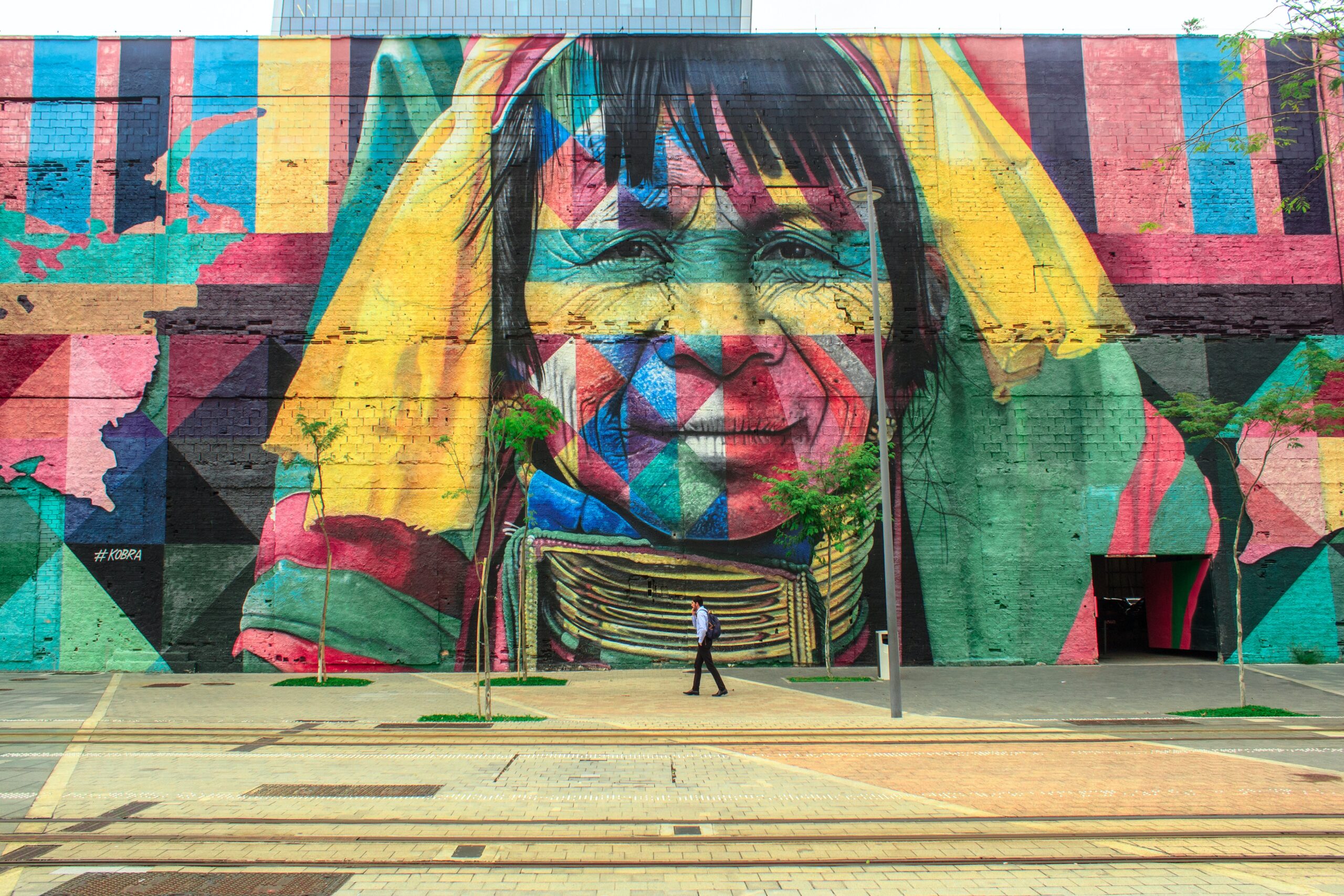 native person street art